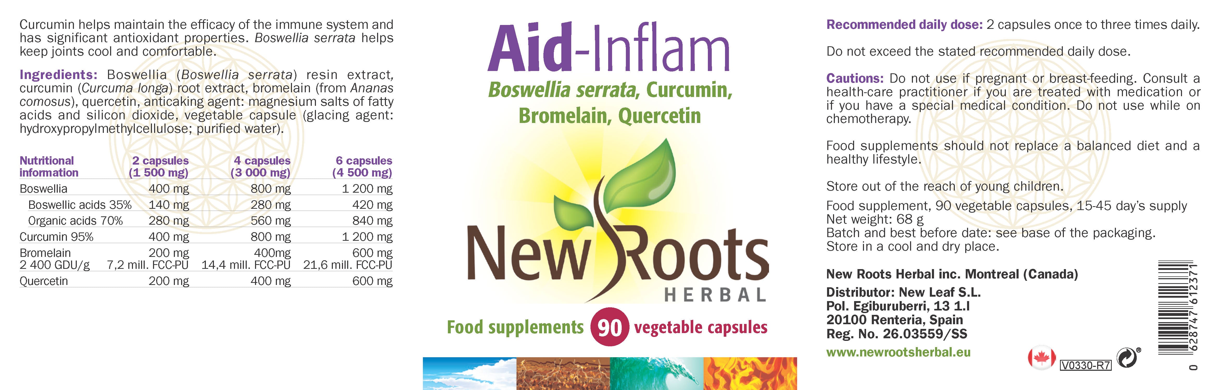 New Roots Herbal Aid-Inflam 90's