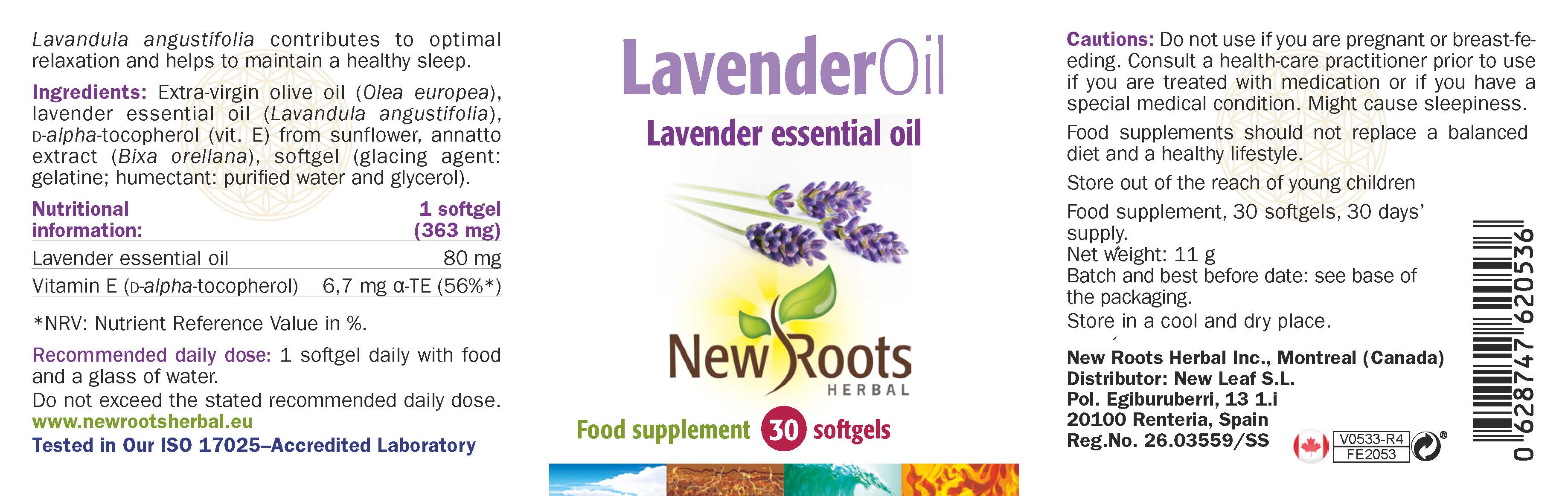 New Roots Herbal Lavender Oil 30's