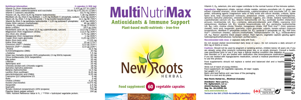 New Roots Herbal Multi Nutri Max 60's