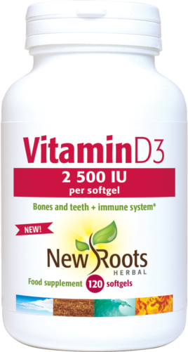 New Roots Herbal Vitamin D3 2500iu 120's