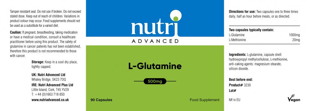 Nutri Advanced L-Glutamine 500mg 90's