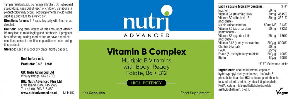 Nutri Advanced Vitamin B Complex 90's