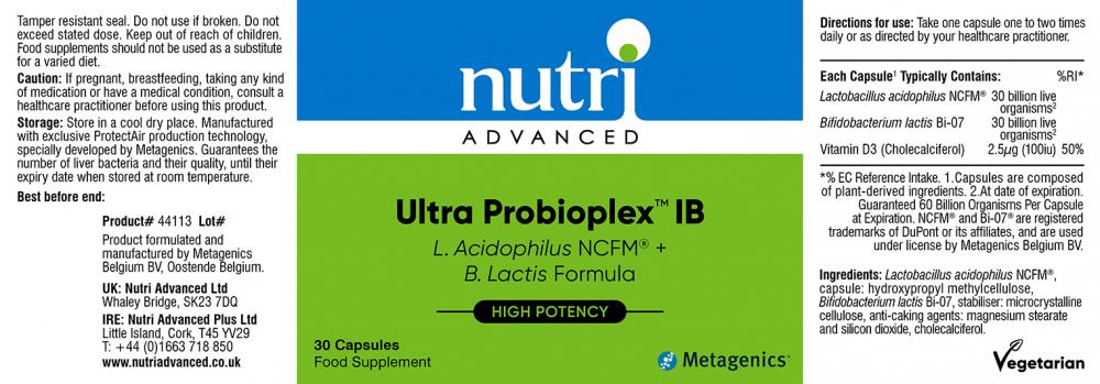 Nutri Advanced Ultra Probioplex IB 30's