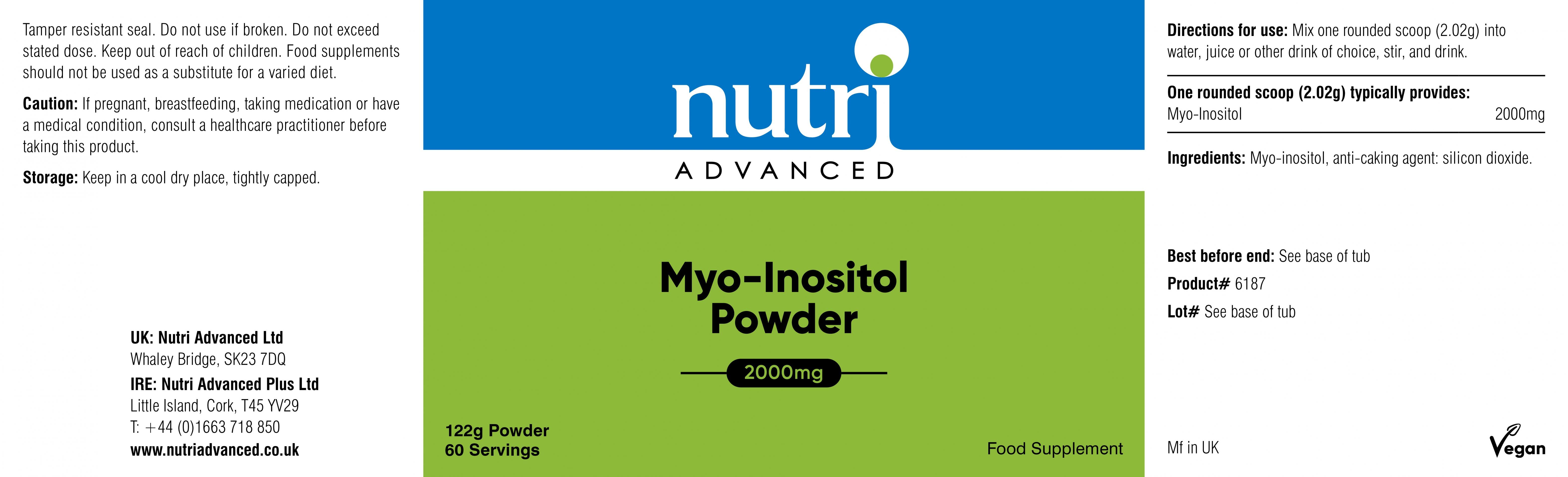 Nutri Advanced Myo-Inositol Powder 122g