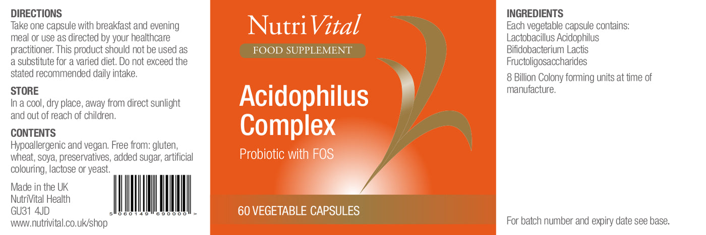 Nutrivital Acidophilus Complex 60's