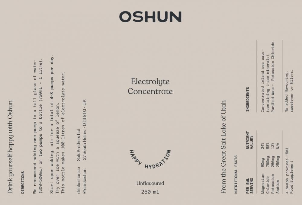 Oshun Electrolyte Concentrate 250ml