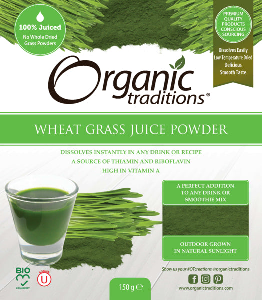 Organic Traditions Wheat Grass Juice Powder 150g