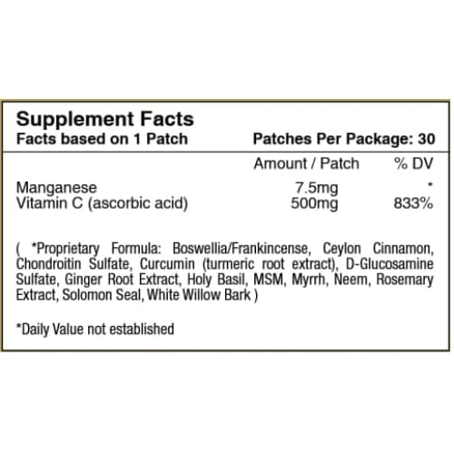 PatchAid Glucosamine & Chondroitin Plus Patch 30's