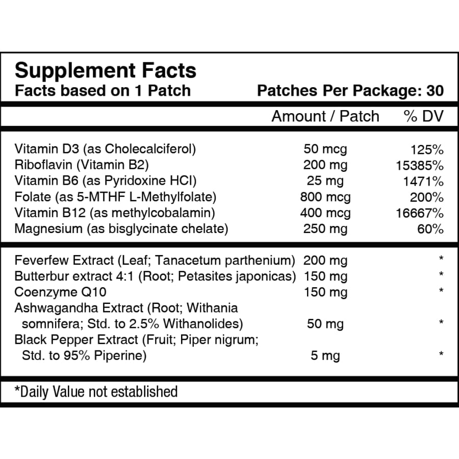 PatchAid Migraine Relief Patch 30's