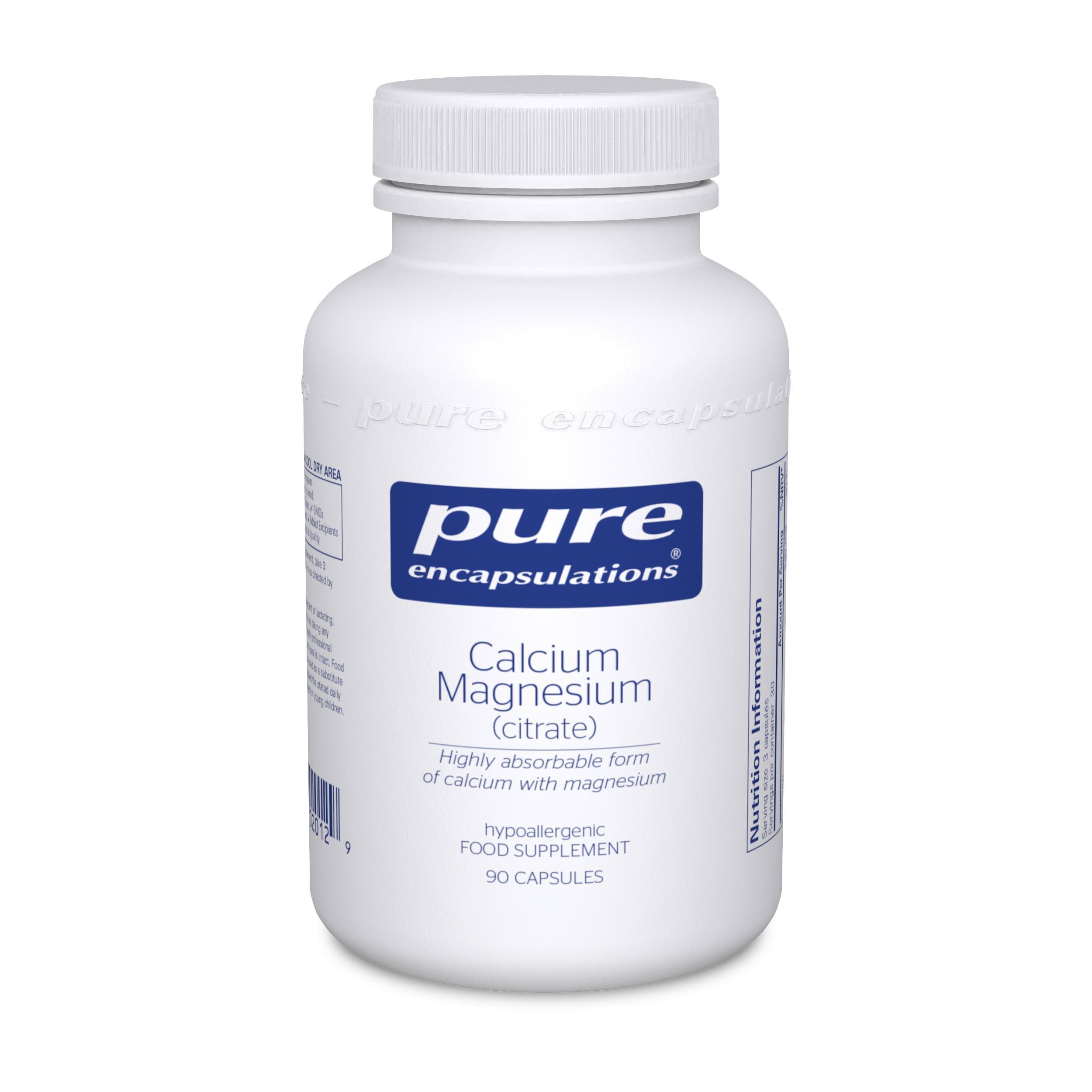 Pure Encapsulations Calcium Magnesium Citrate 90s