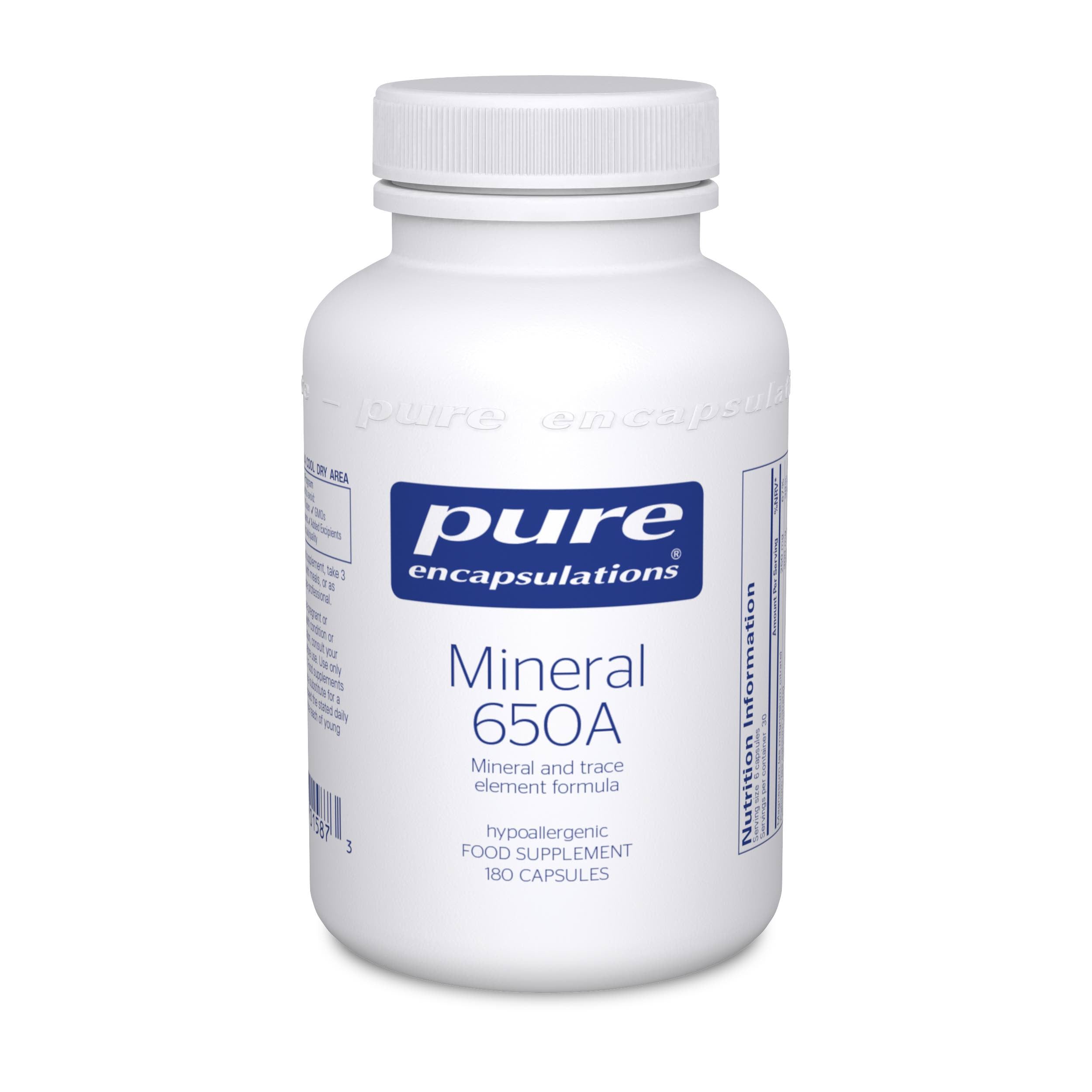 Pure Encapsulations Mineral 650A 180s