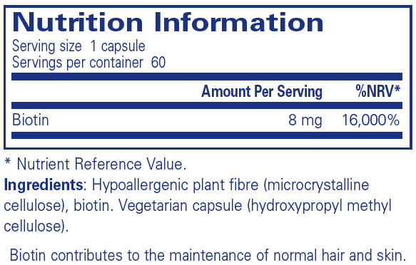 Pure Encapsulations Biotin 8mg 60s