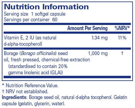 Pure Encapsulations Borage Oil 60s