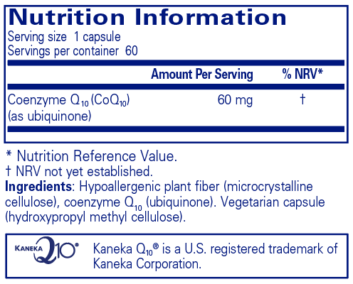 Pure Encapsulations CoQ10 60mg 60s