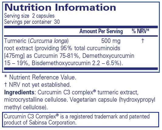 Pure Encapsulations Curcumin 60s