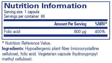 Pure Encapsulations Folic Acid 60s