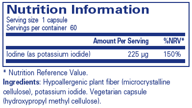 Pure Encapsulations Iodine (potassium iodide) 60s