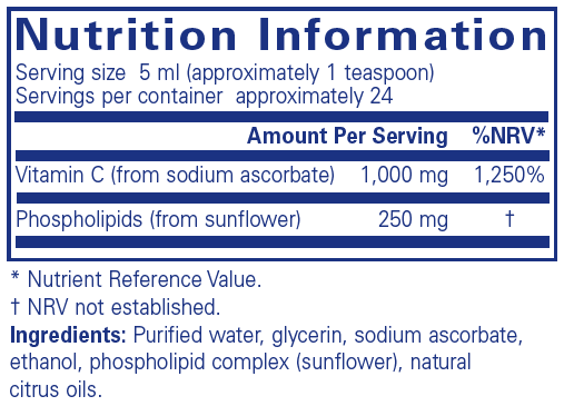 Pure Encapsulations Liposomal Vitamin C Liquid 120ml