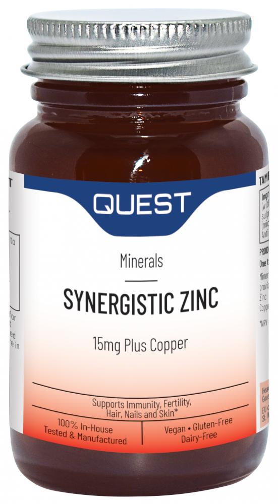 Quest Vitamins Synergistic Zinc 15mg Plus Copper 90s