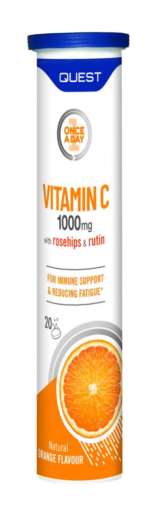 Quest Vitamins Vitamin C 1000mg with Rosehips & Rutin Effervescent 20's