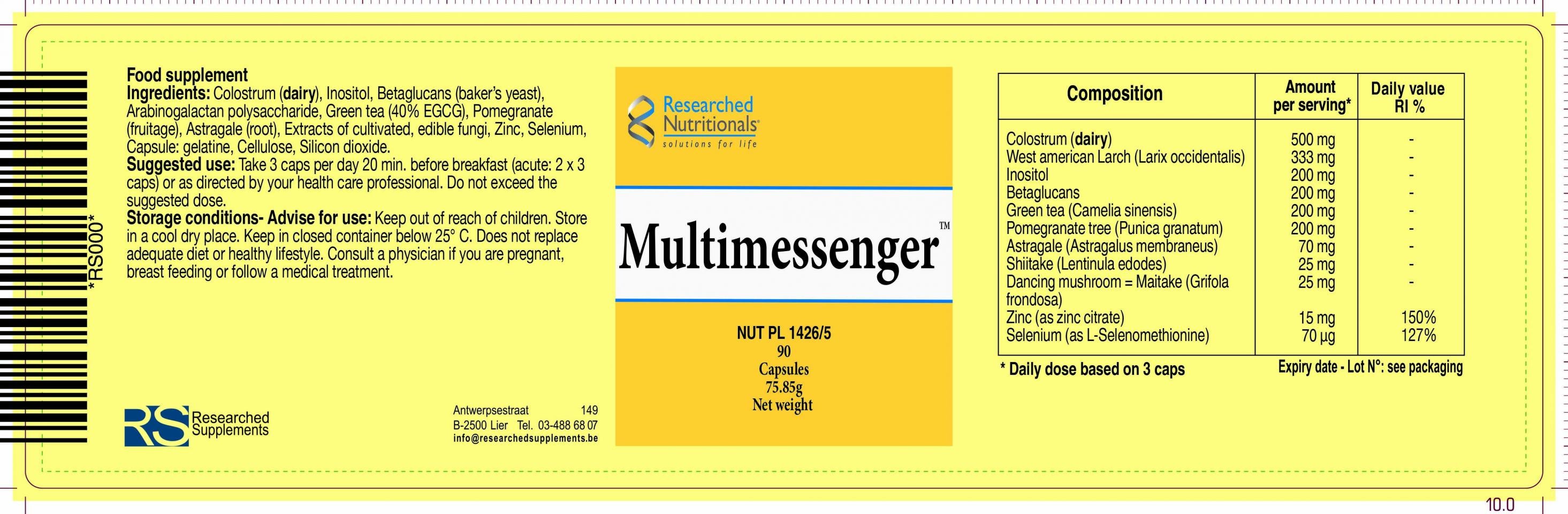 Researched Nutritionals Multimessenger 90's