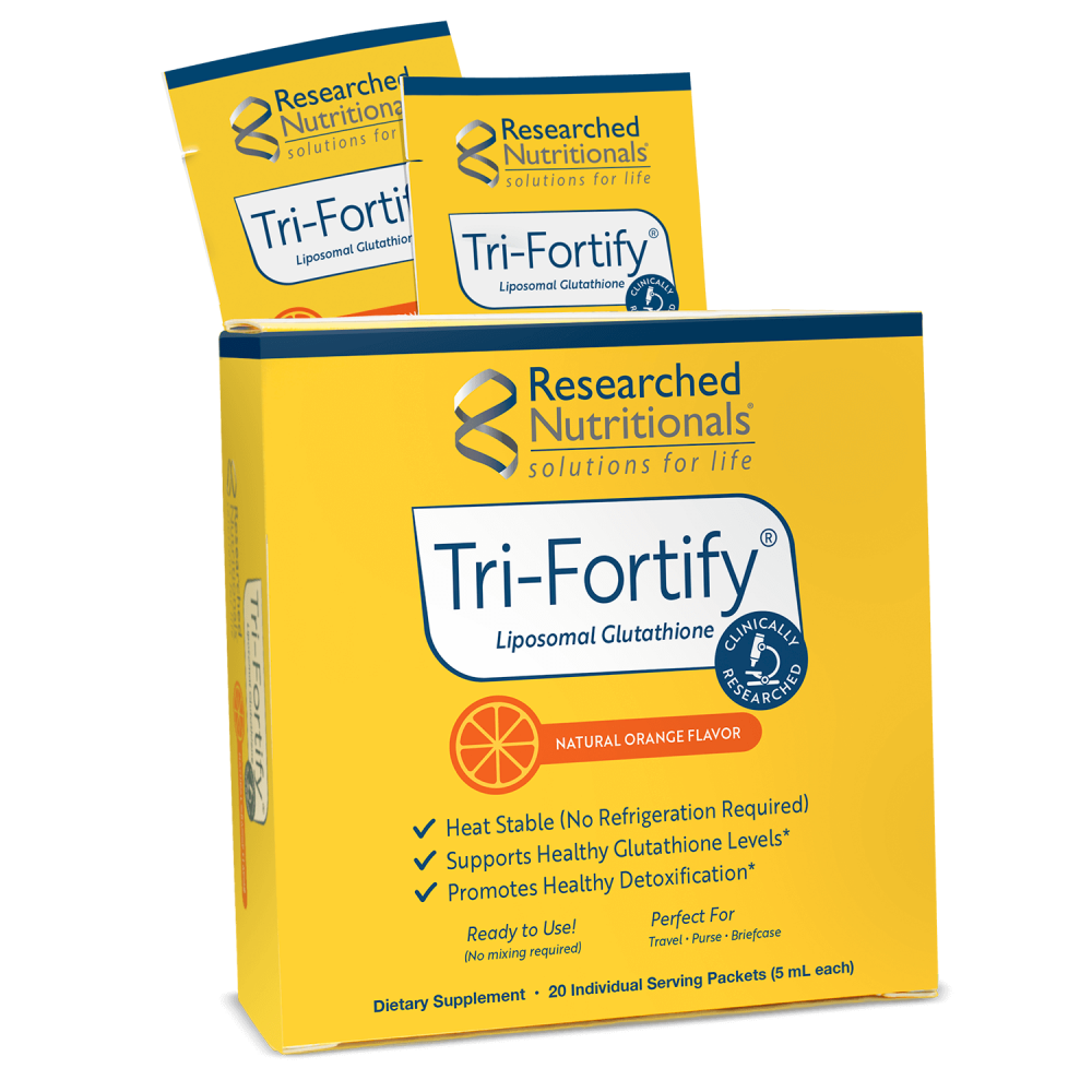 Researched Nutritionals Tri-Fortify Orange Liposomal Glutathione 20's