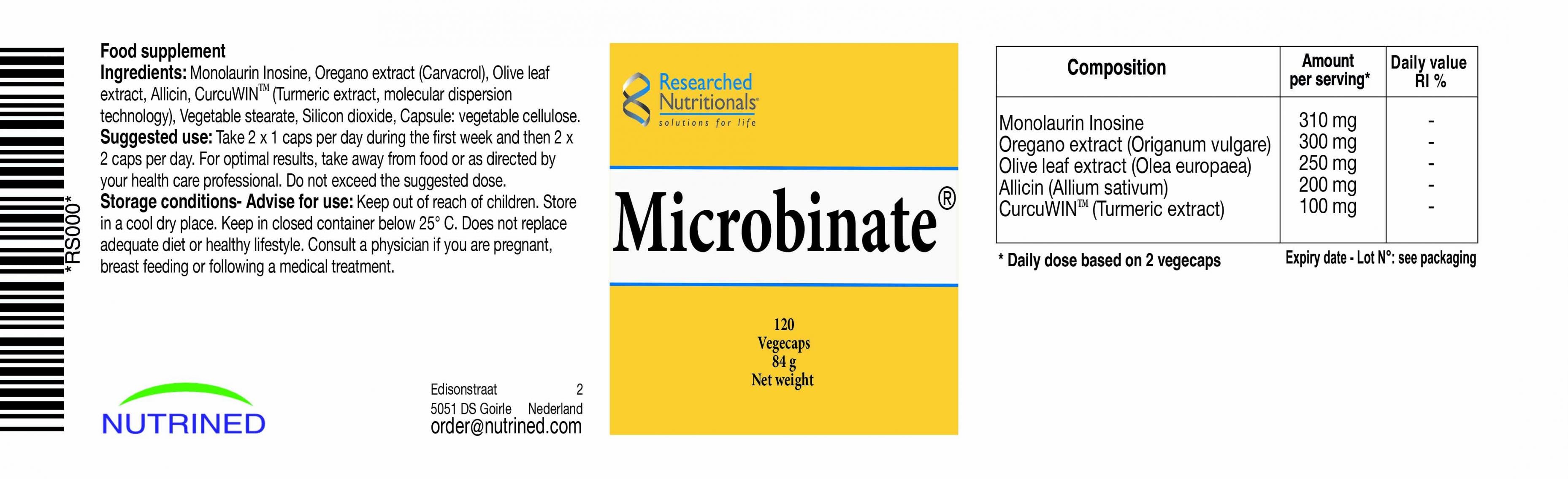 Researched Nutritionals Microbinate 120's