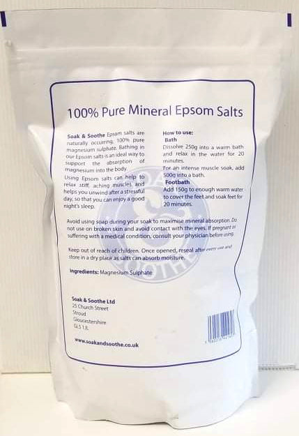 Soak & Soothe 100% Pure Mineral Epsom Salts 2kg