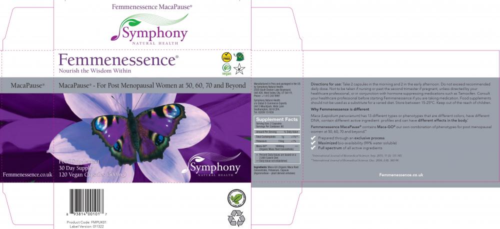 Symphony Natural Health Femmenessence MacaPause 120's (PURPLE BUTTERFLY)