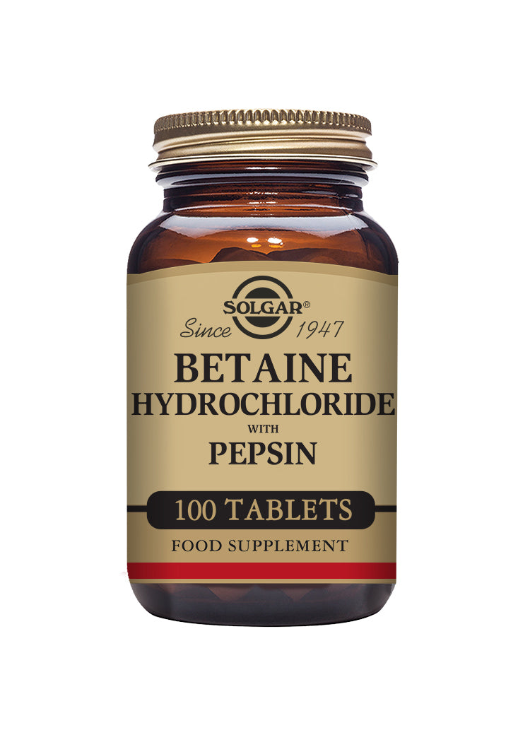 Solgar Betaine Hydrochloride with Pepsin 100's