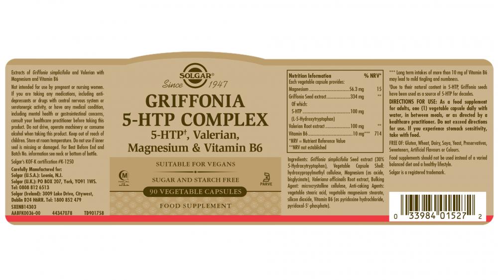 Solgar Griffonia 5-HTP Complex 90s