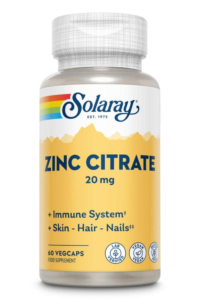 Solaray Zinc Citrate 20mg 60's