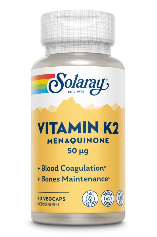 Solaray Vitamin K2 Menaquinone 50ug 30's