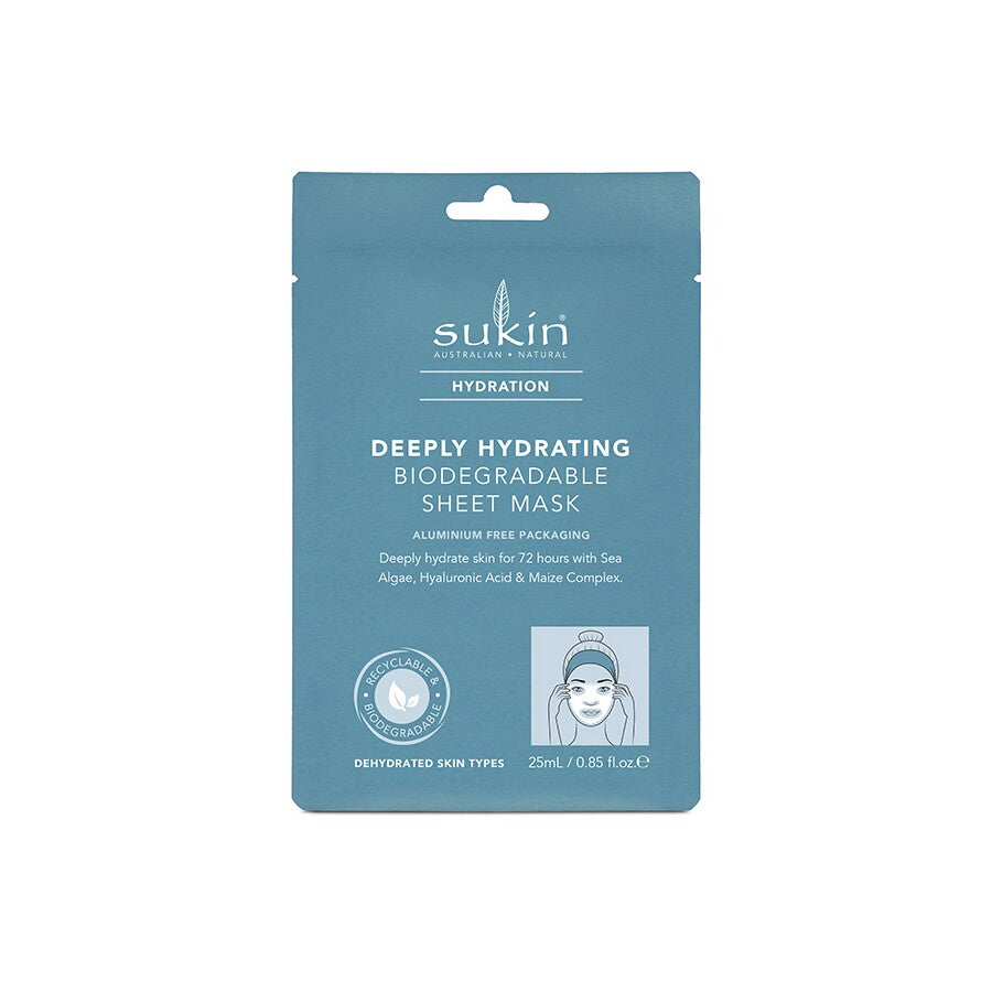 Sukin Hydration Deeply Hydrating Biodegradable Sheet Mask 25ml