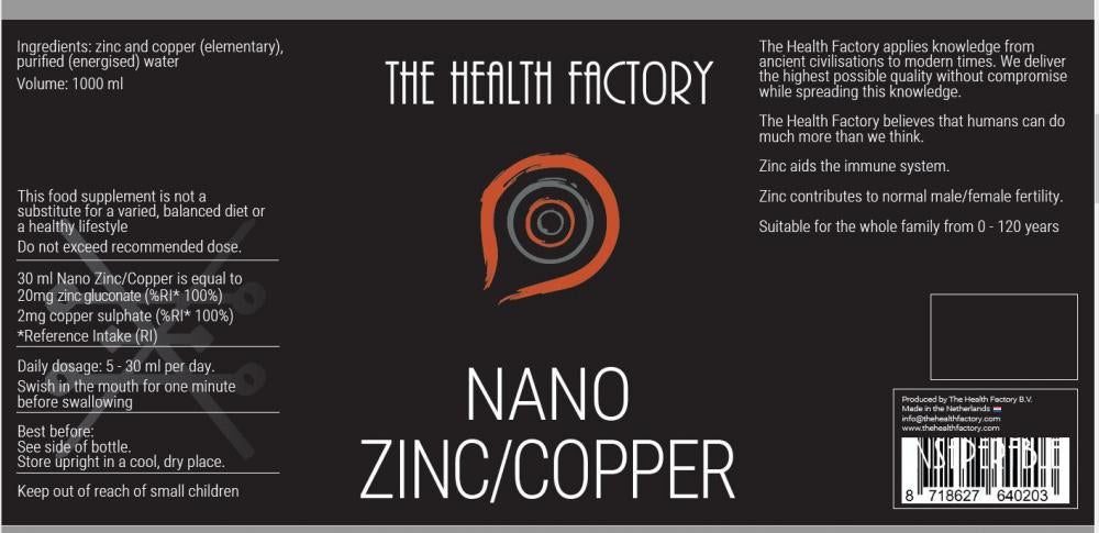 The Health Factory Nano Zinc / Copper 1 litre