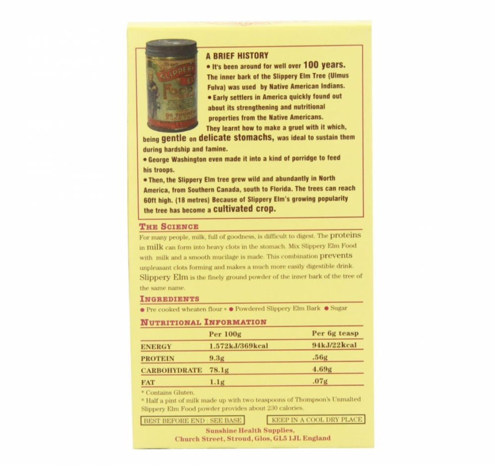 Thompson's Slippery Elm Food Unmalted 454g