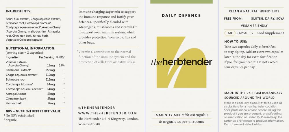 The Herbtender Daily Defence 60's