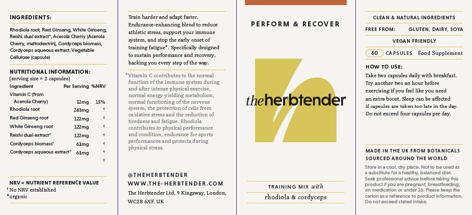 The Herbtender Perform & Recover 60's