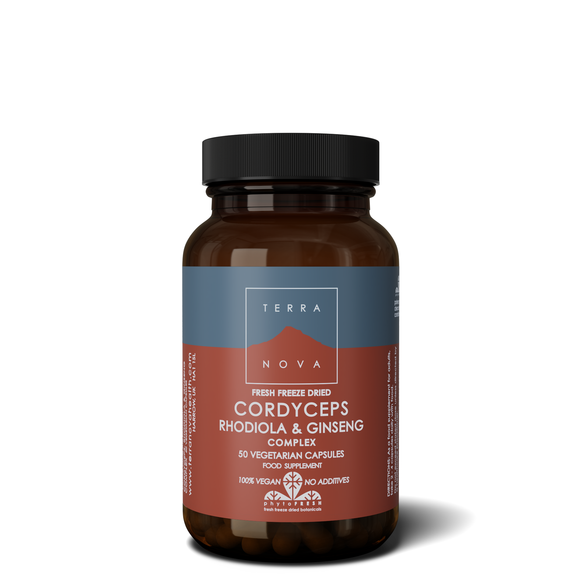 Terranova Cordyceps, Rhodiola & Ginseng Complex 50's