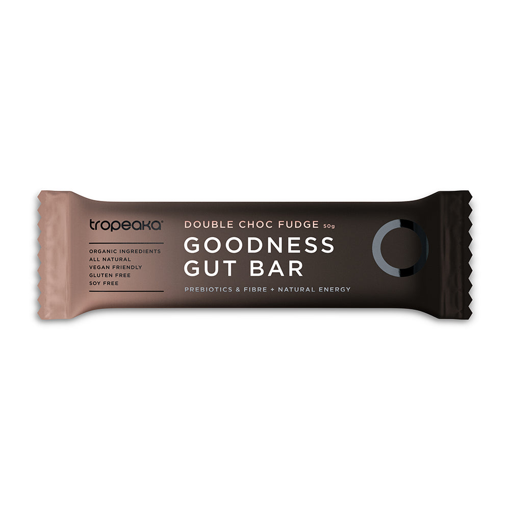 Tropeaka Goodness Gut Bar Double Choc Fudge 50g SINGLE