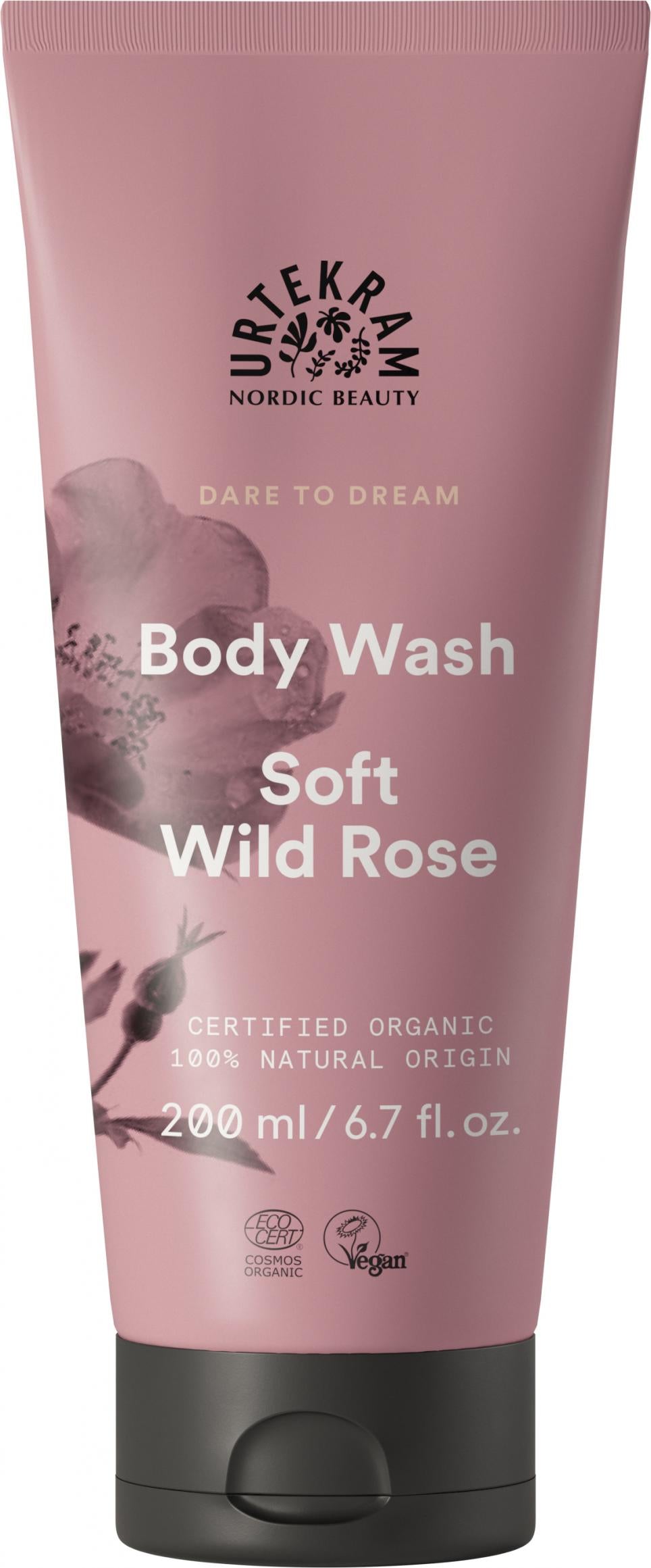 Urtekram Body Wash Soft Wild Rose 200ml