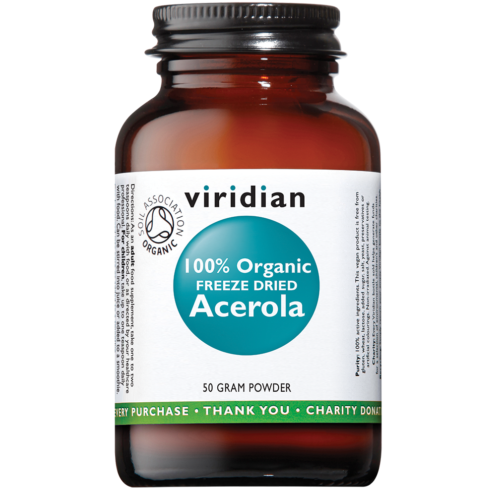 Viridian 100% Organic Freeze Dried Acerola 50g