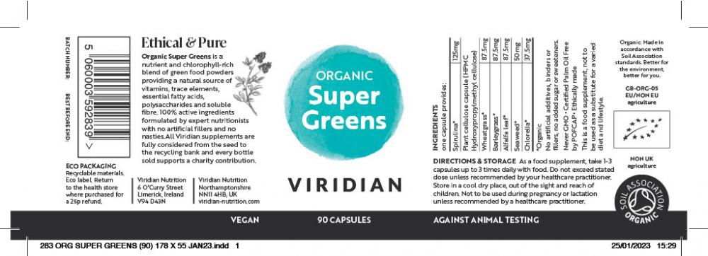 Viridian Organic Super Greens 90's