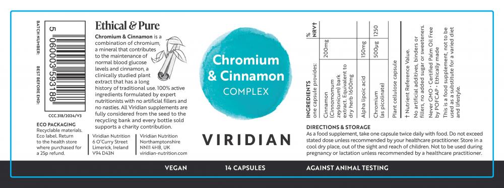 Viridian Chromium & Cinnamon Complex 14s