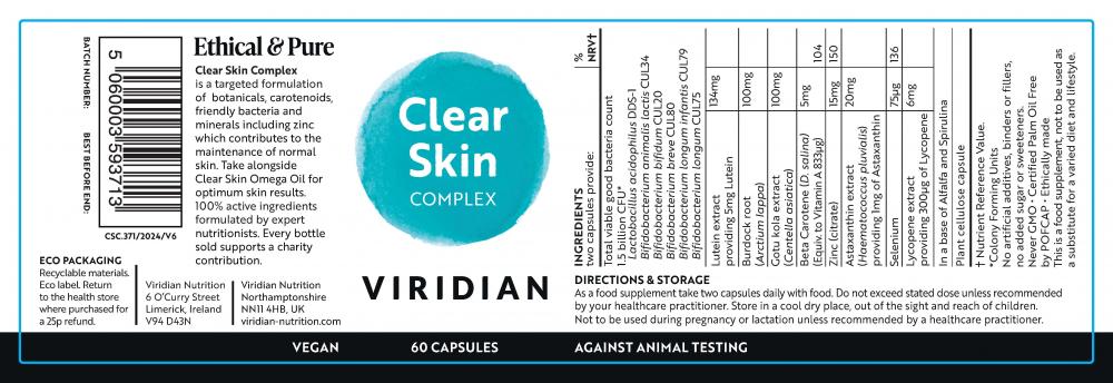 Viridian Clear Skin Complex 60s