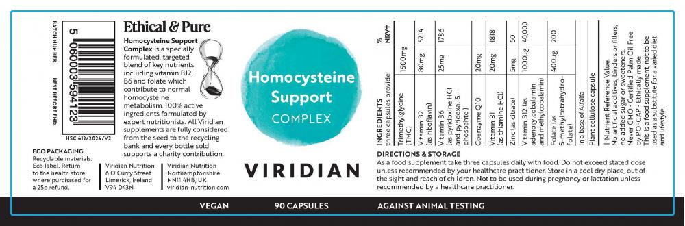 Viridian Homocysteine Support Complex 90s