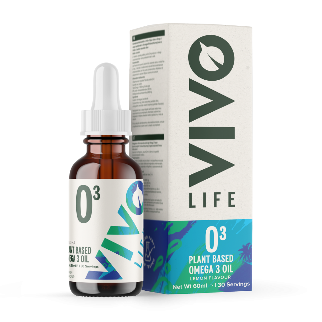 Vivo Life O3 Plant Based Omega 3 Oil Lemon Flavour 60ml