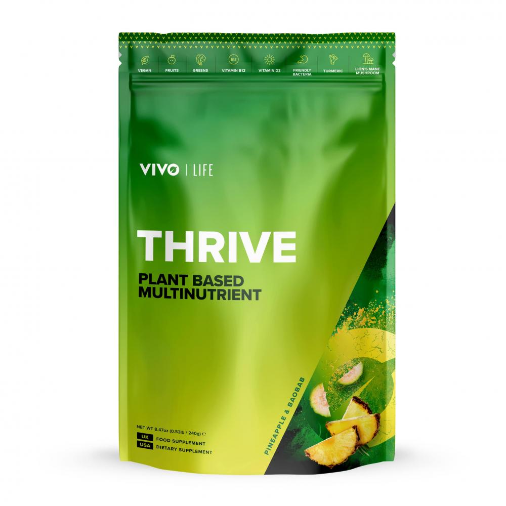 Vivo Life Thrive Plant Based Multinutrient Pineapple & Baobab 240g