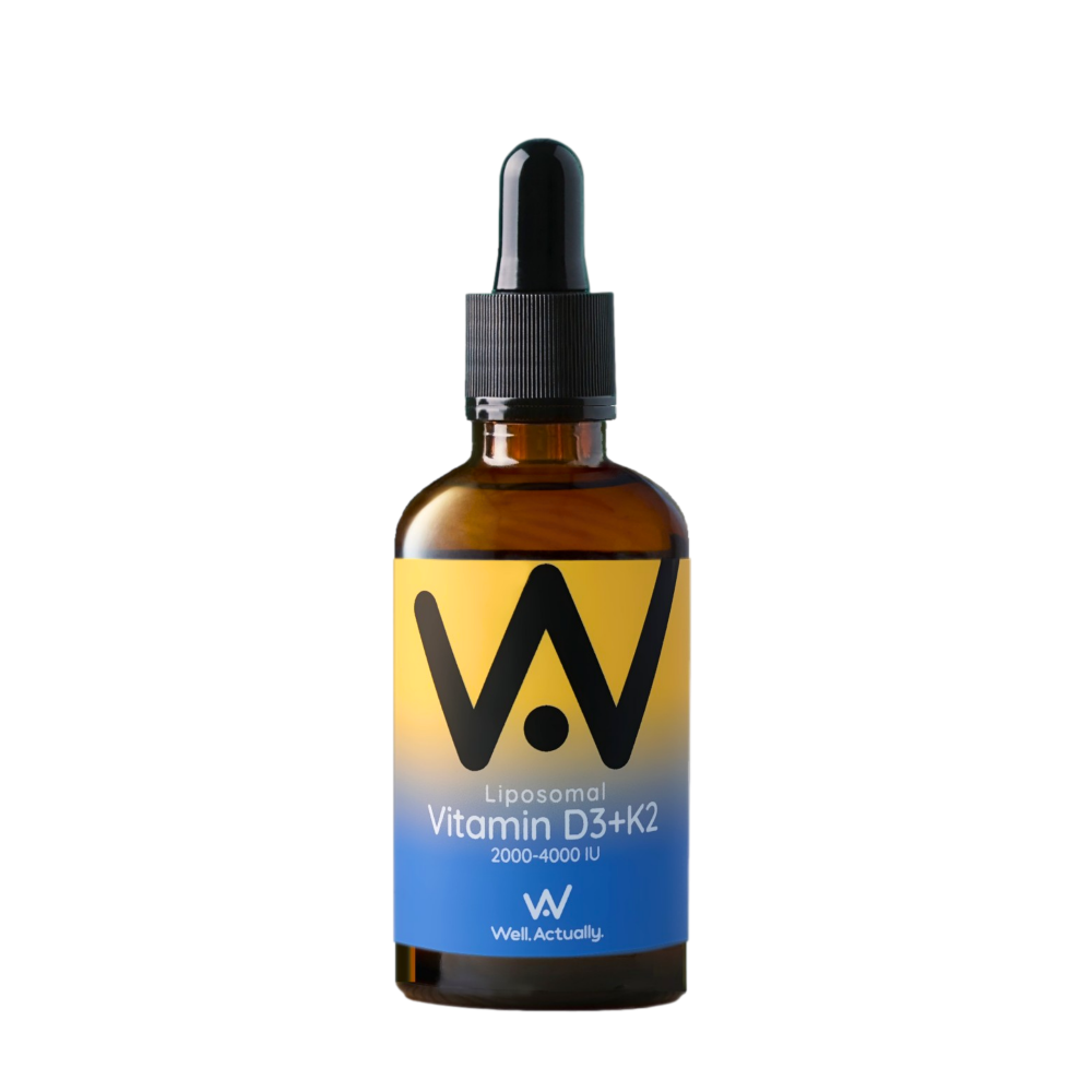 Well.Actually. High Absorption Liposomal D3+K2 Vitamin 2000-4000IU Summer Citrus Flavour 60ml