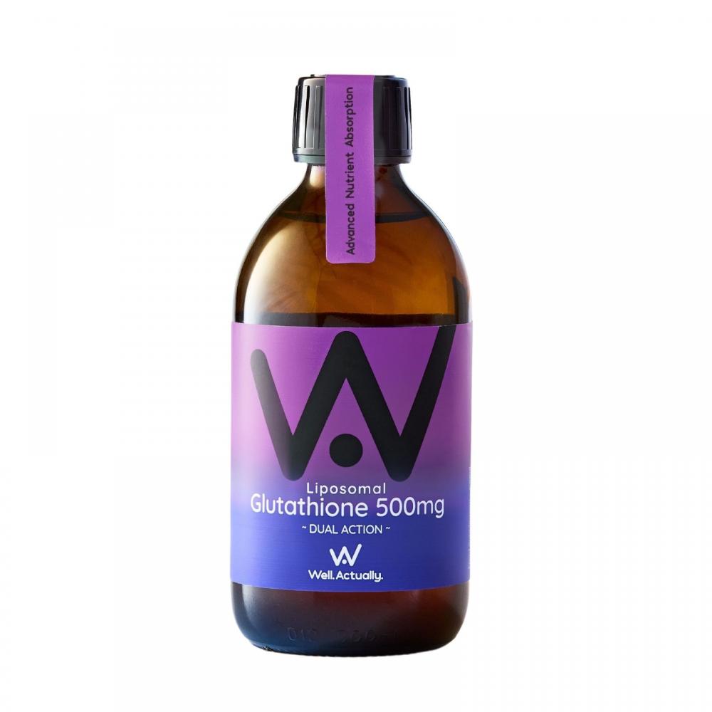 Well.Actually. Liposomal Glutathione  500mg Dual Action Blueberry Flavour 300ml